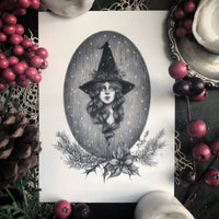 Yule Witch Art Print by Caitlin McCarthy