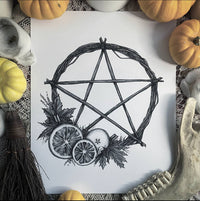 Fall Wreath Art Print by Caitlin McCarthy