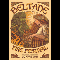 Beltane Fire Festival Art Print by Hester Aspland