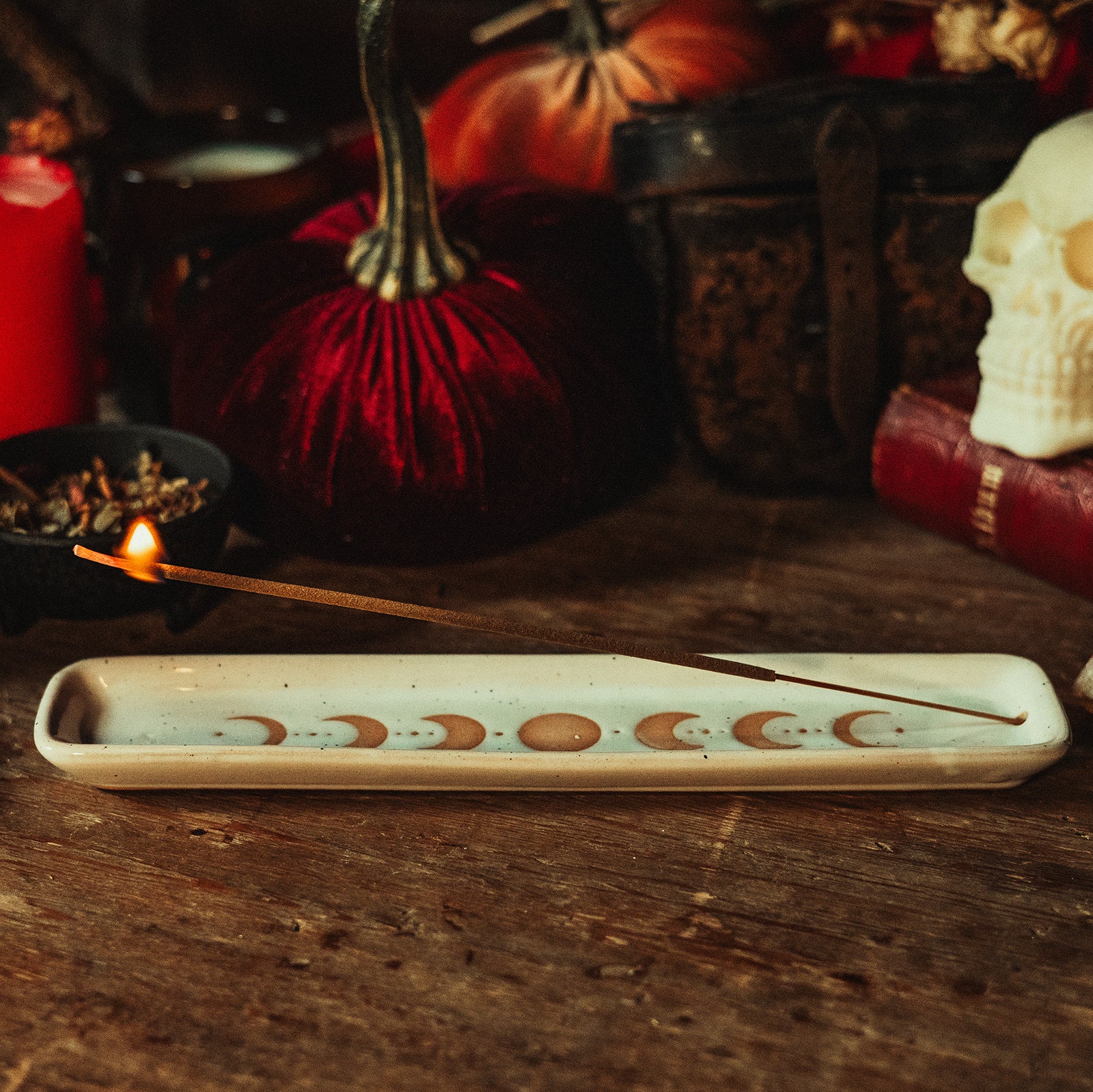 Moon Phase Incense Tray