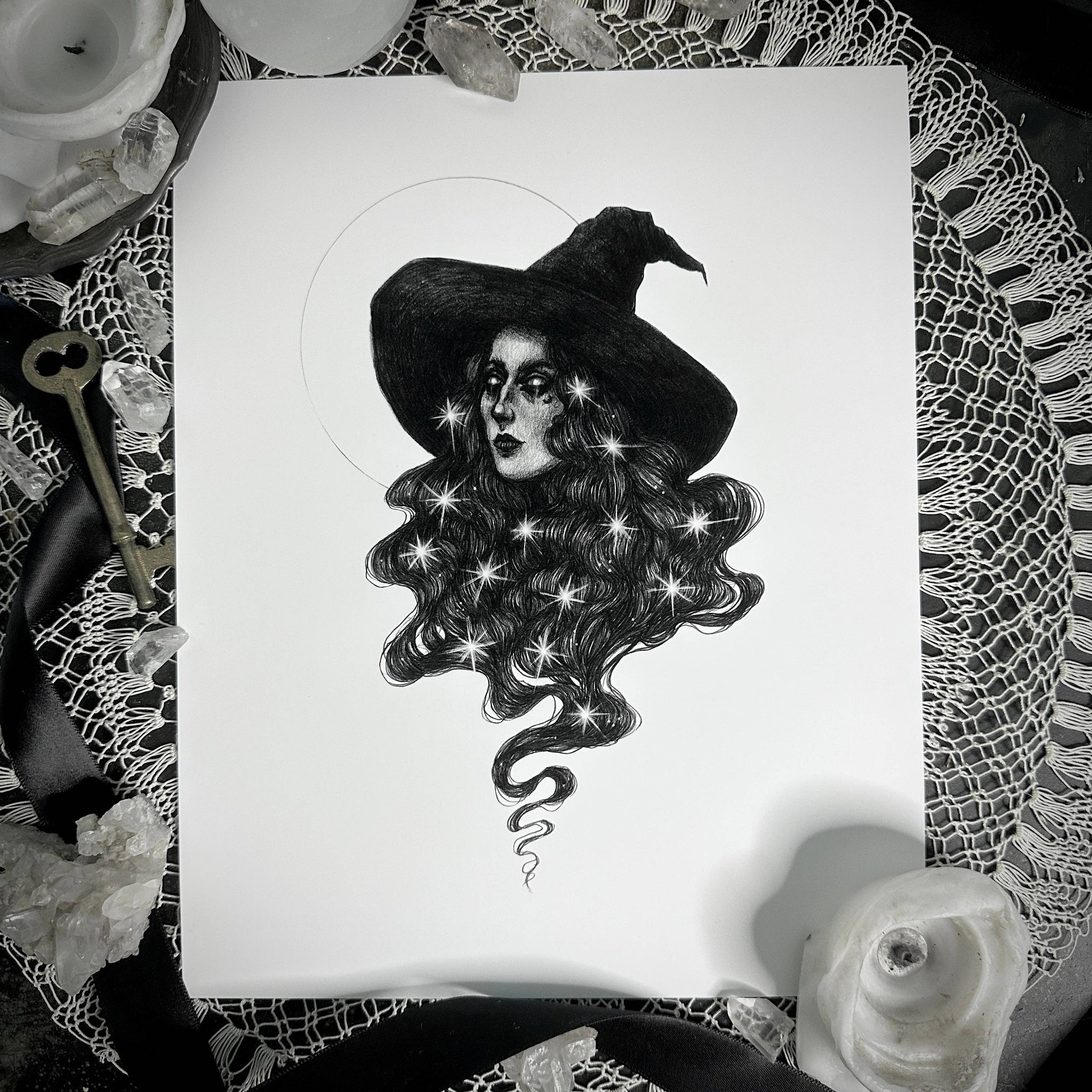 Celestial Witch Art Print by Caitlin McCarthy