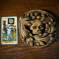 Medieval Green Man Skull Carving