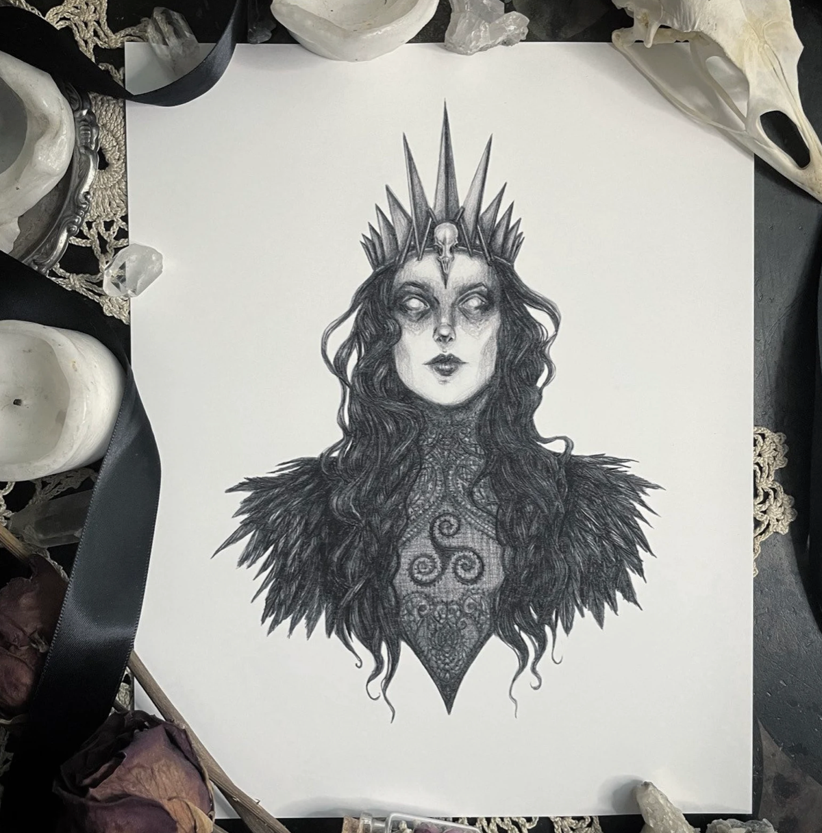 Morrigan Art Print by Caitlin McCarthy