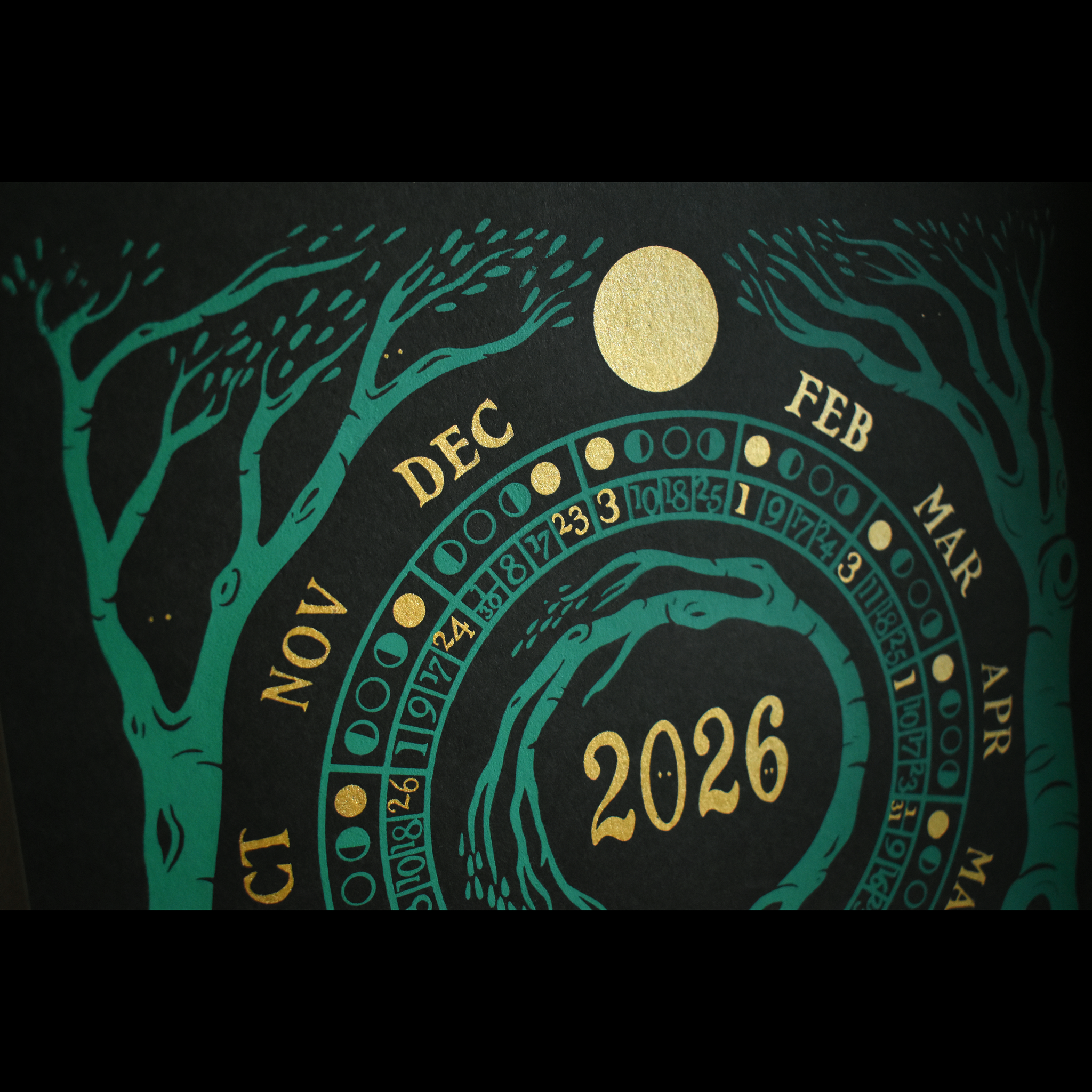 2026 Moon Calendar Print