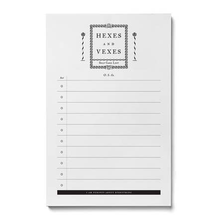 Hexes and Vexes Notepad by Open Sea Co.