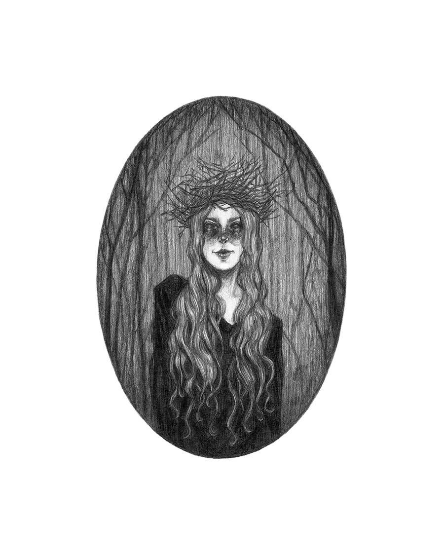 Forest Witch Art Print by Caitlin McCarthy