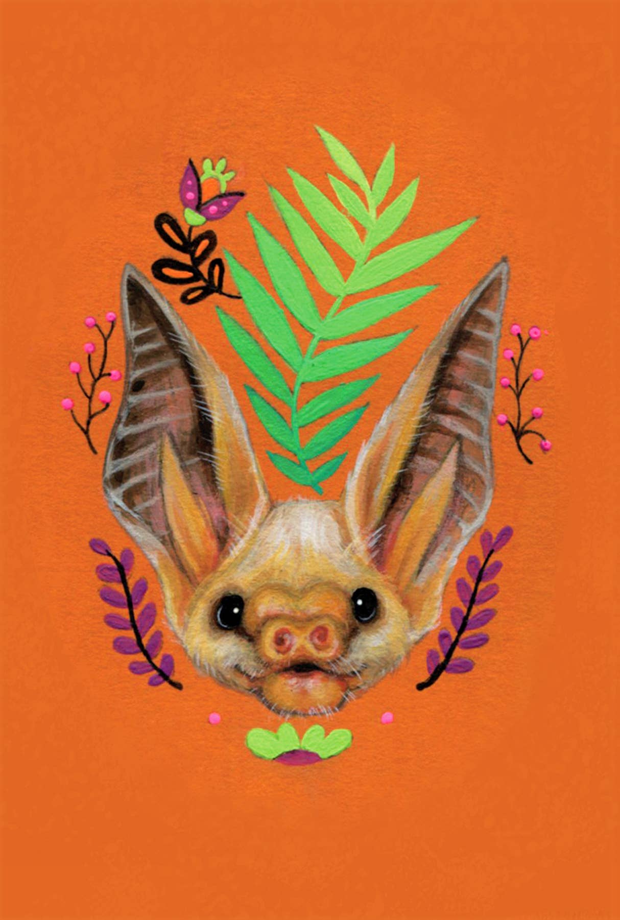 Big Ear Bat Art Print by Mheld