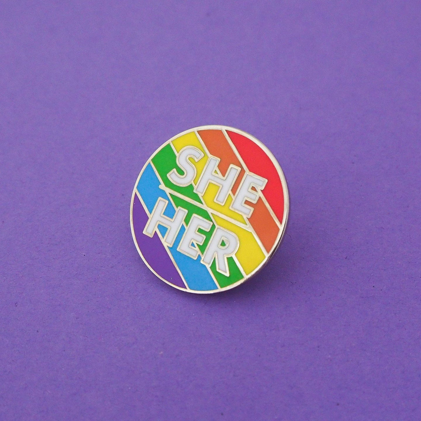 She/Her Pronoun Pin