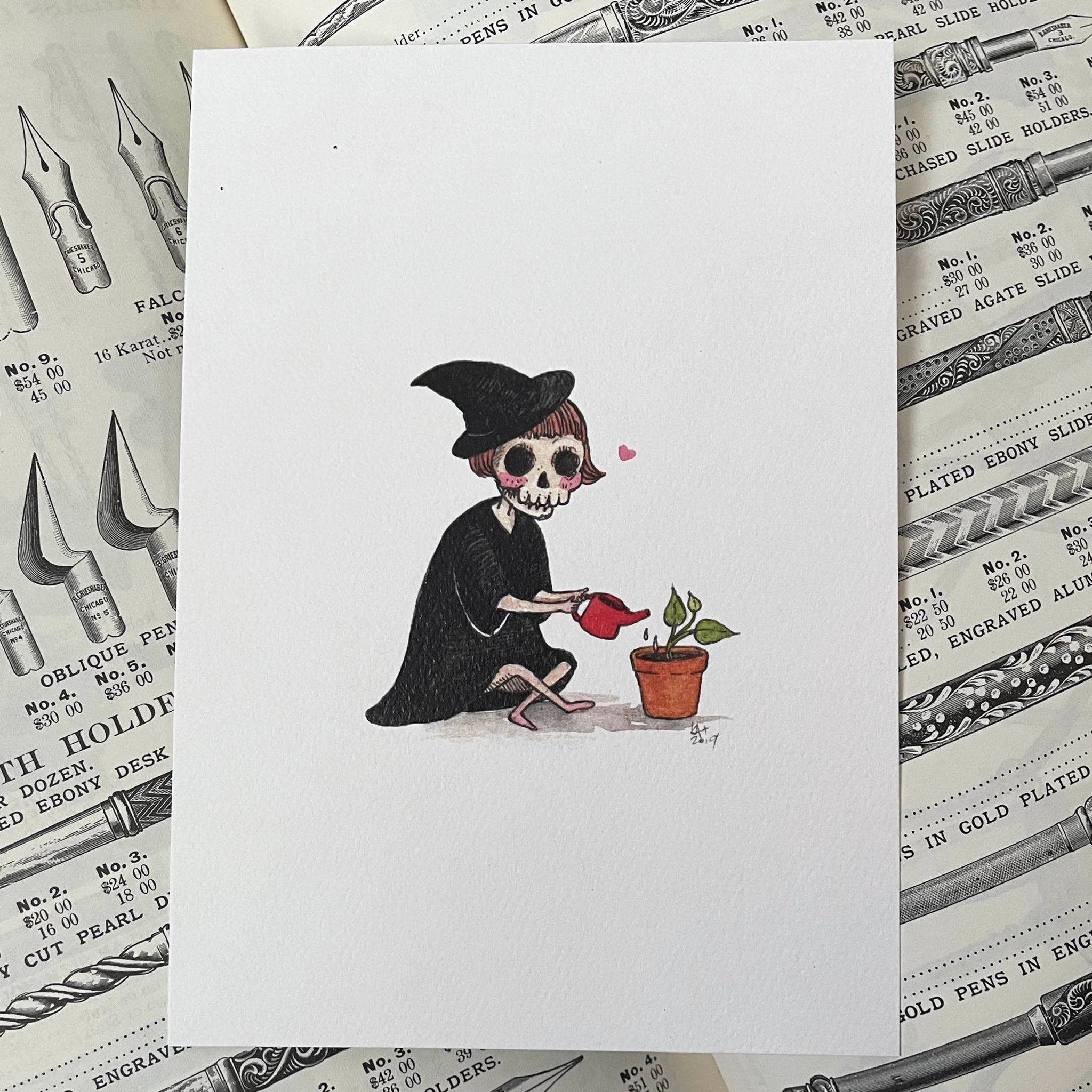 Lil Plant Witch Art Print by kAt Philbin