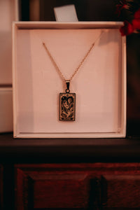 Tarot Card Necklace - The Lovers from the Marigold Tarot Deck, 13th Press x Feyr™