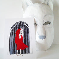 The Wolf's Mask Art Print by kAt Philbin