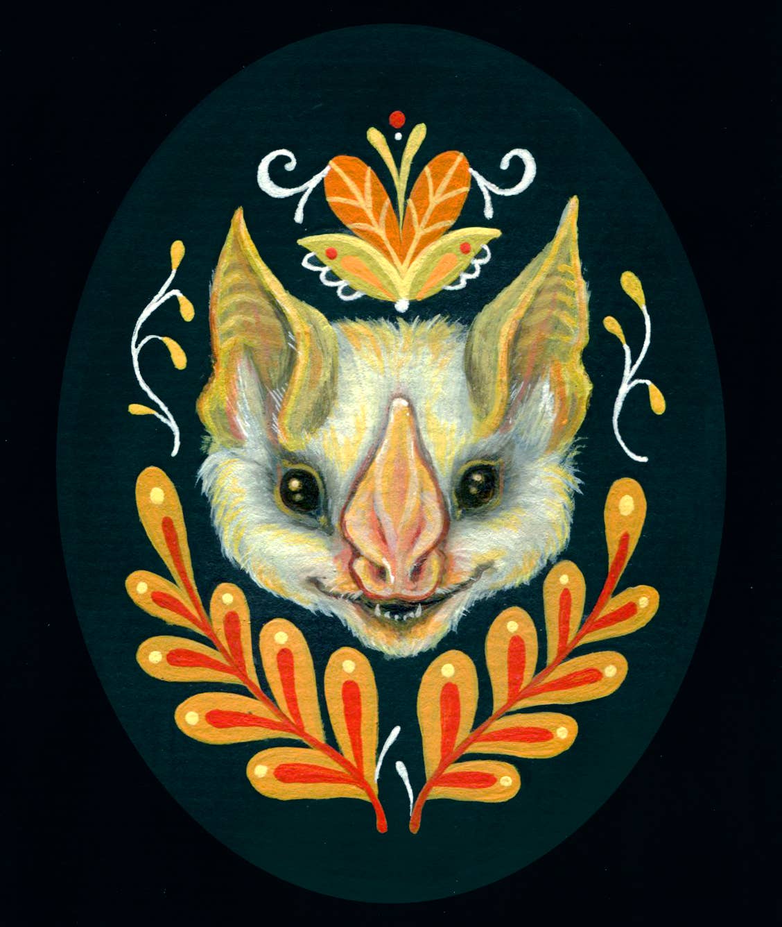 Goldie Bat Art Print by Mheld
