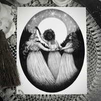 Sisters of the Moon Art Print by Caitlin McCarthy