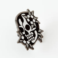 Skull Face Enamel Pin