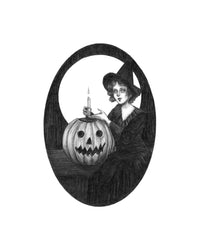 Jack O' Lantern Witch Art Print by Caitlin McCarthy