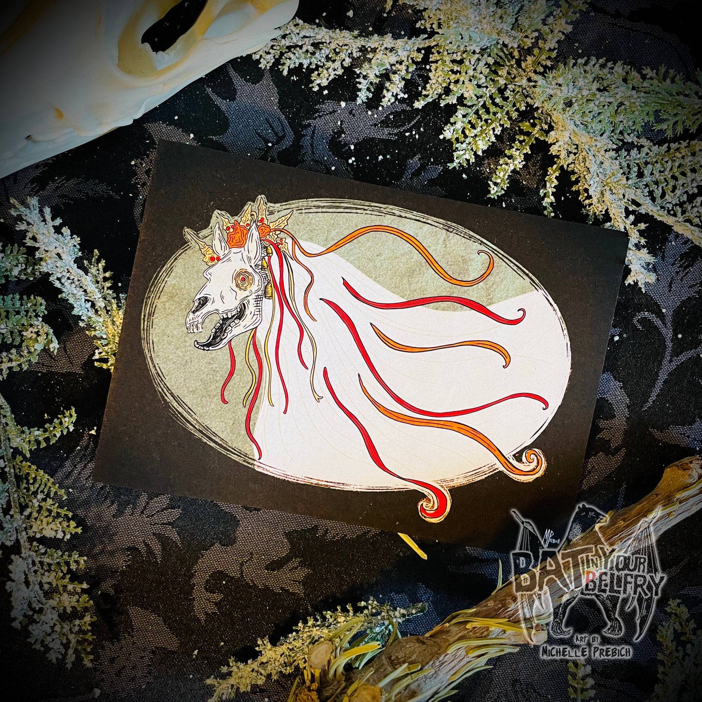 Mari Lwyd Art Print by Bat In Your Belfry