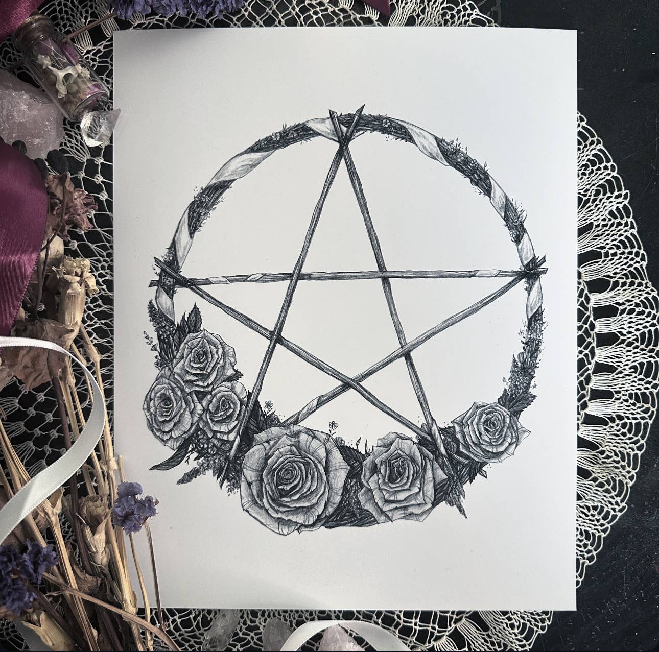 Spring Wreath Art Print by Caitlin McCarthy