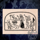 Danse Macabre Parade Art Print by Bat In Your Belfry