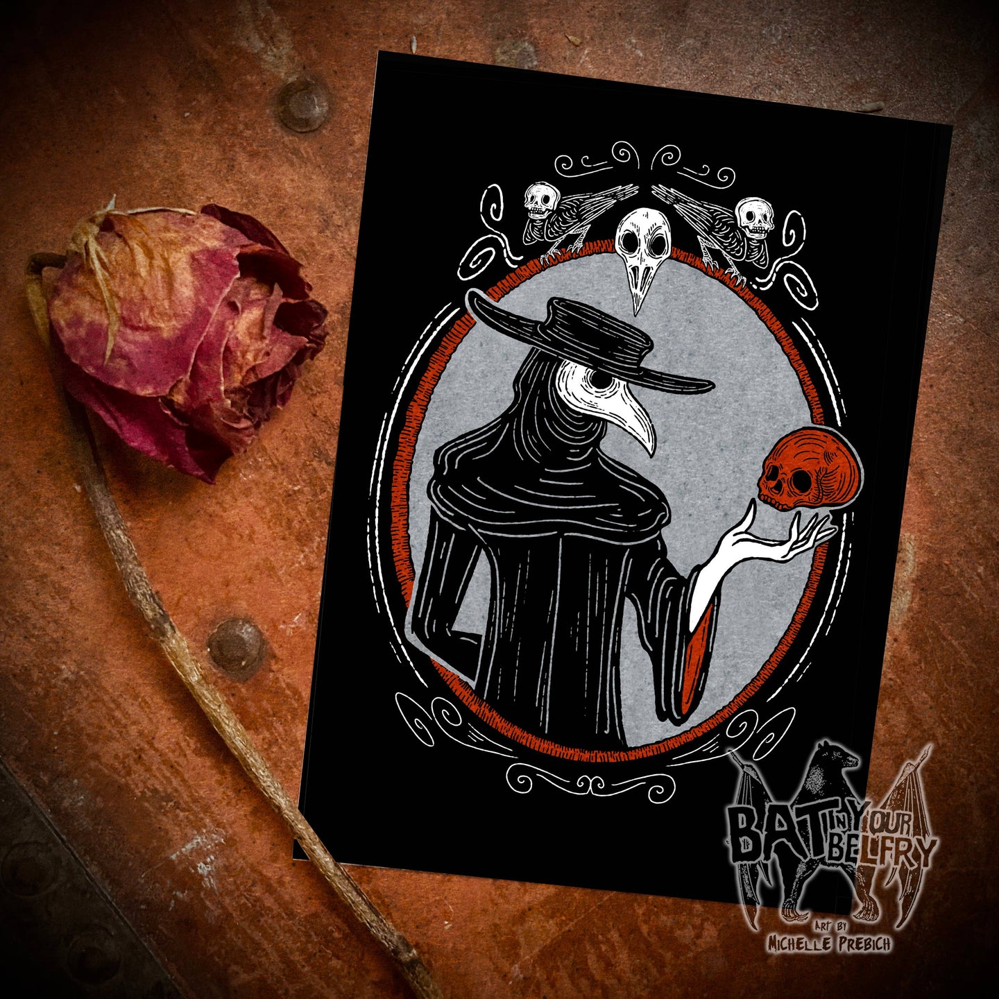 Masque Of Red Death Art Print by Bat In Your Belfry