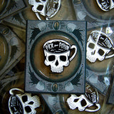 "Pick Your Poison" Skull Coffee Cup Enamel Pin