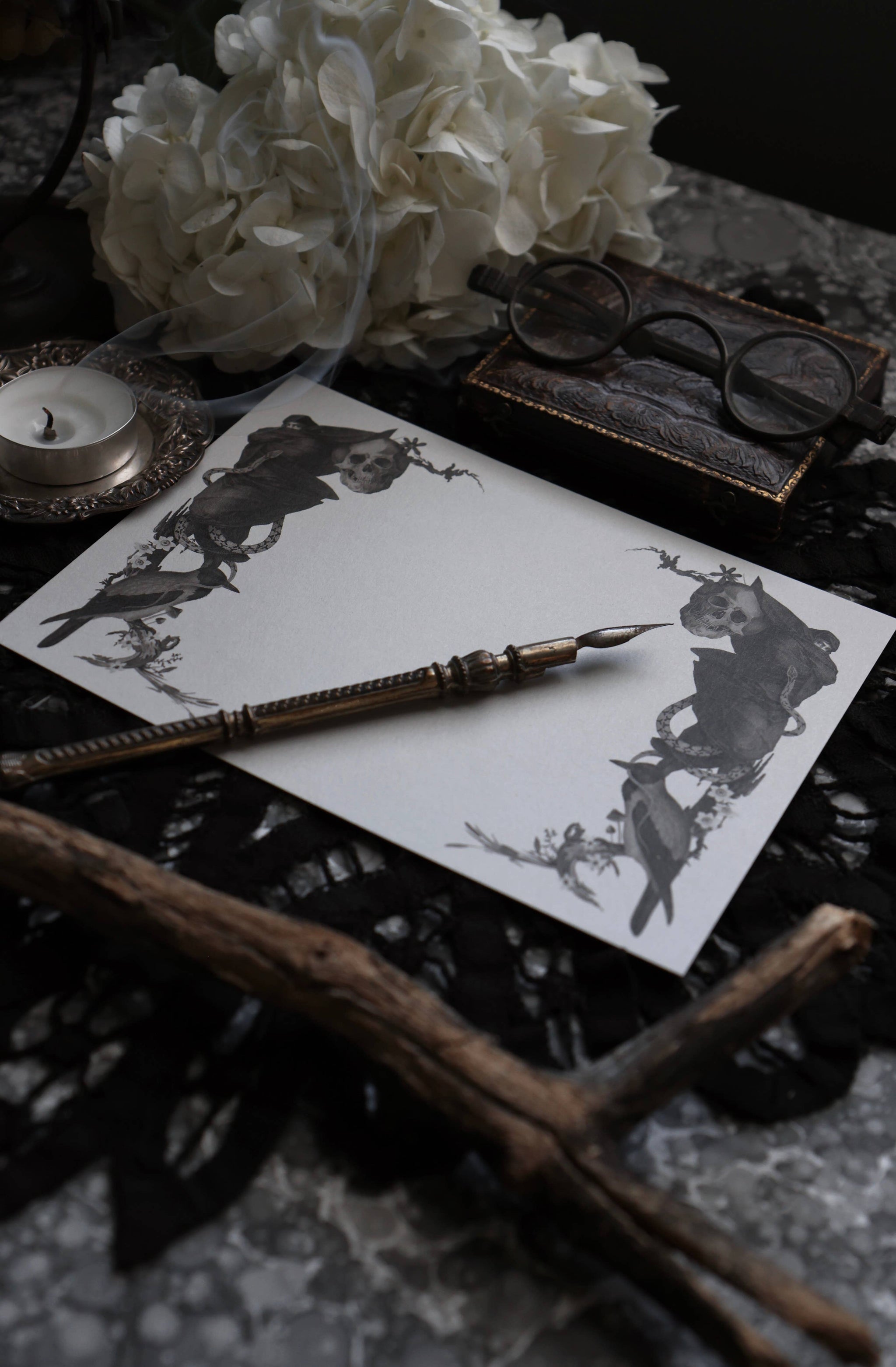 Dark Frame Notecard Set by Open Sea Co.