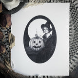 Jack O' Lantern Witch Art Print by Caitlin McCarthy