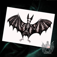 Skeleton Bat Art Print by Bat In Your Belfry