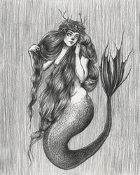 Mermaid Queen Art Print by Caitlin McCarthy