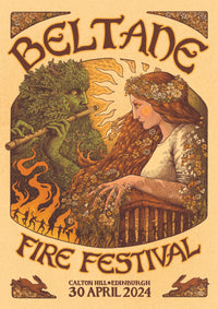 Beltane Fire Festival Art Print by Hester Aspland