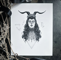 Capricorn Art Print by Caitlin McCarthy