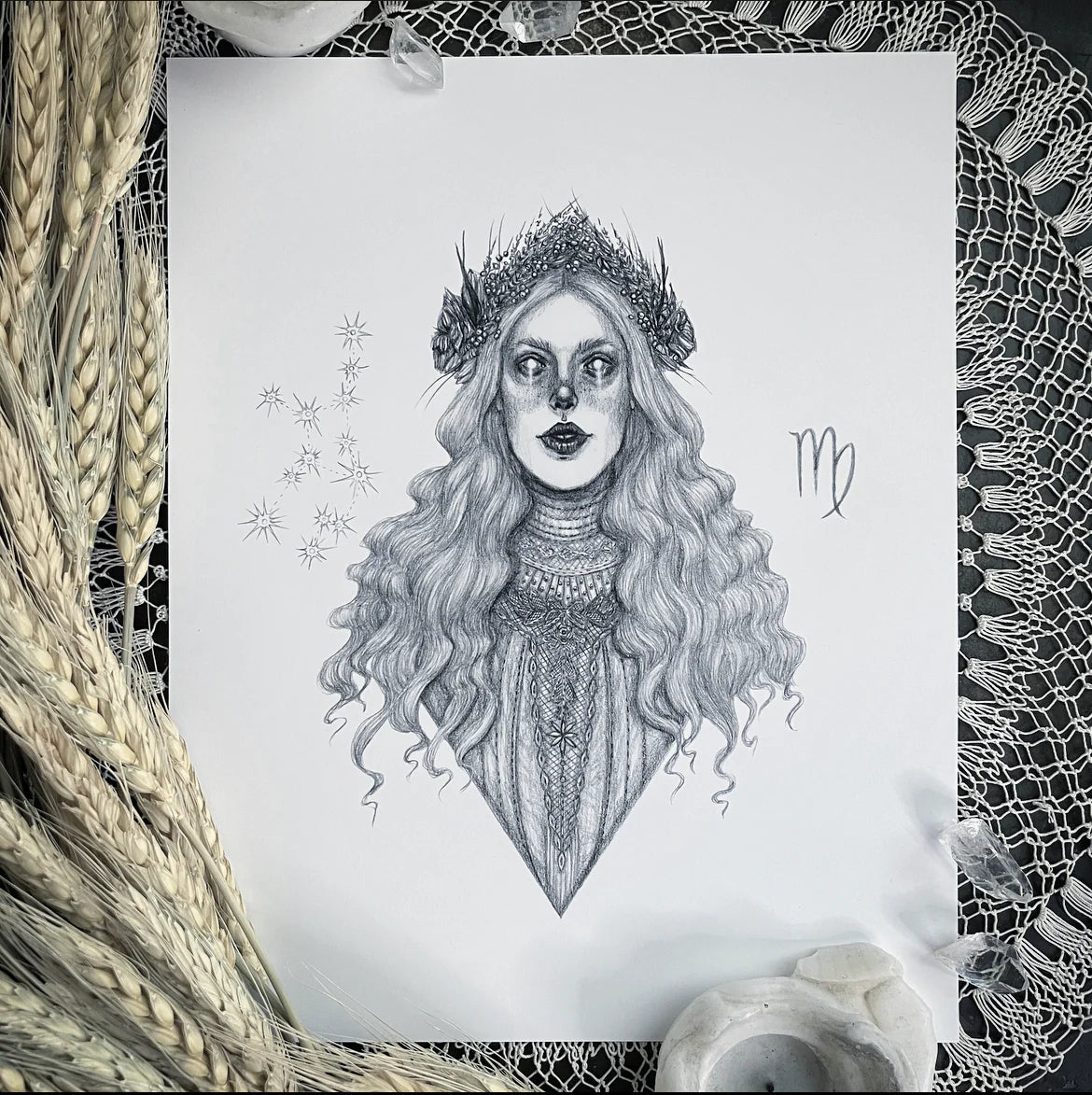 Virgo Art Print by Caitlin McCarthy