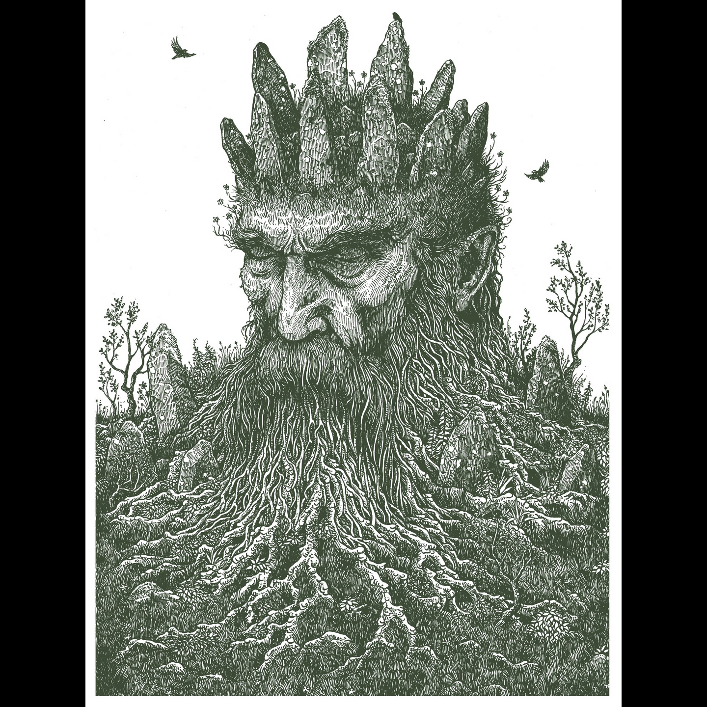 Stone Man Art Print by Hester Aspland
