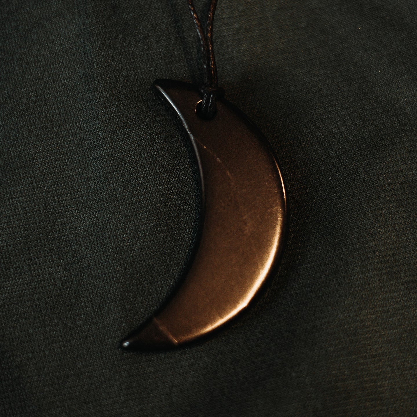 Shungite Crystal Crescent Moon Necklace