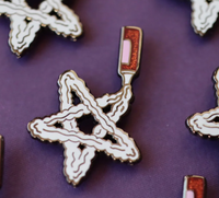 Whipped Cream Pentagram Pin