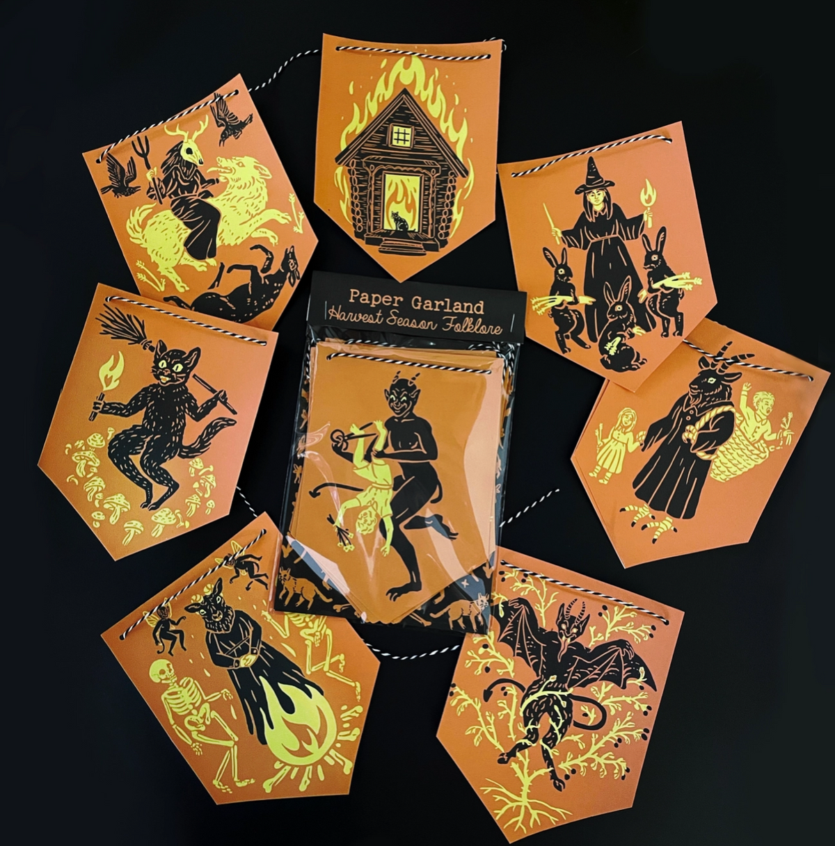 Harvest Season Folklore Paper Garland