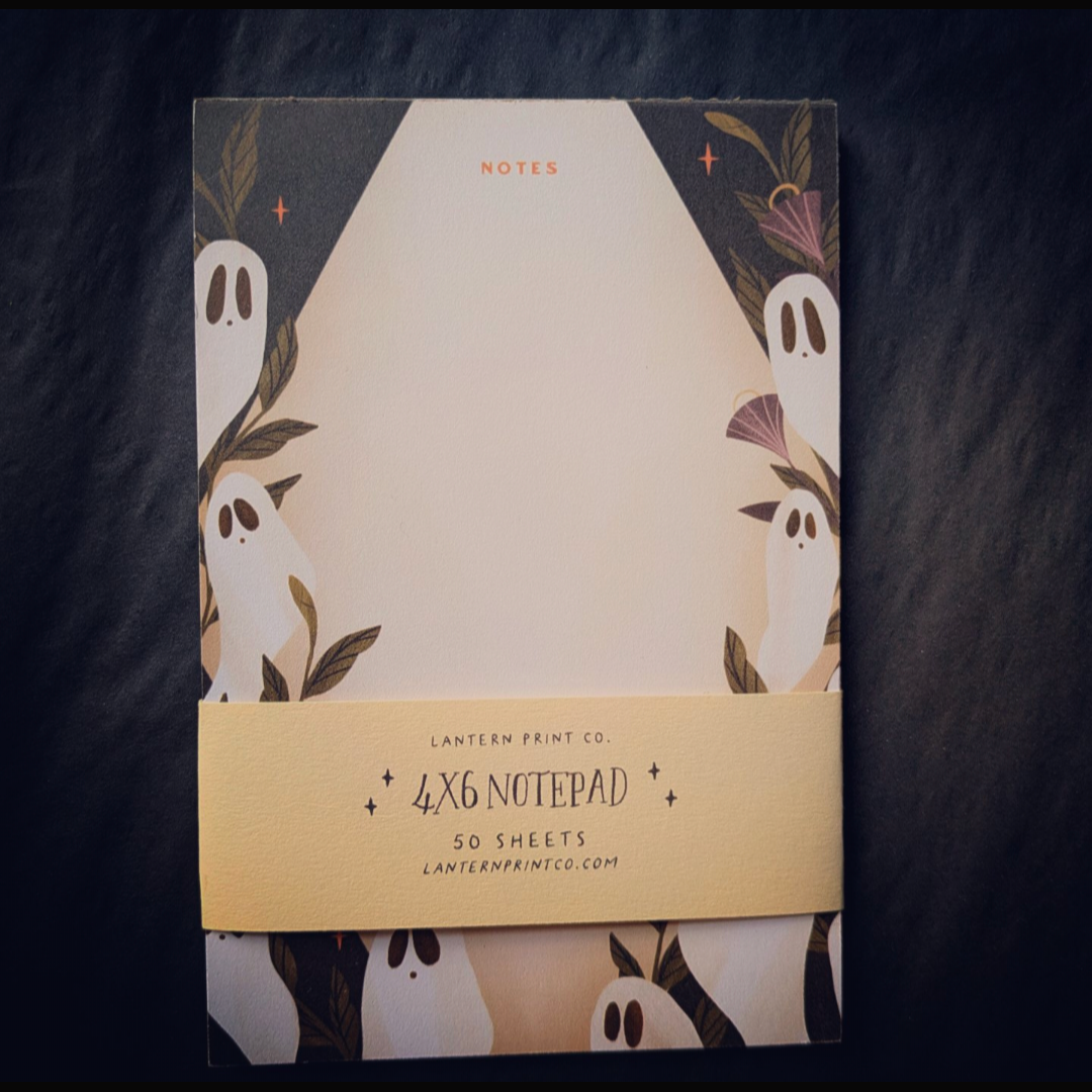 Lantern Print Co. Notepad - Ghosts and Florals