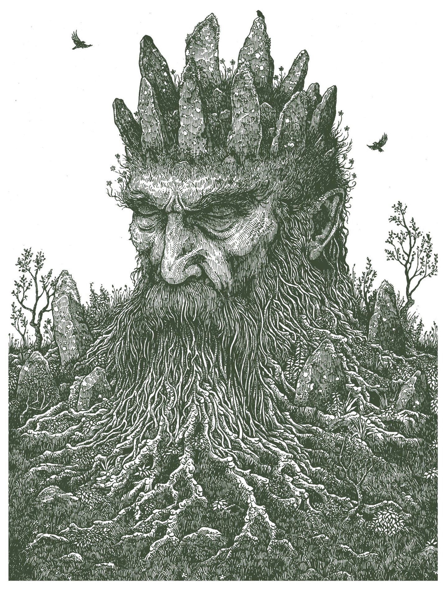 Stone Man Art Print by Hester Aspland
