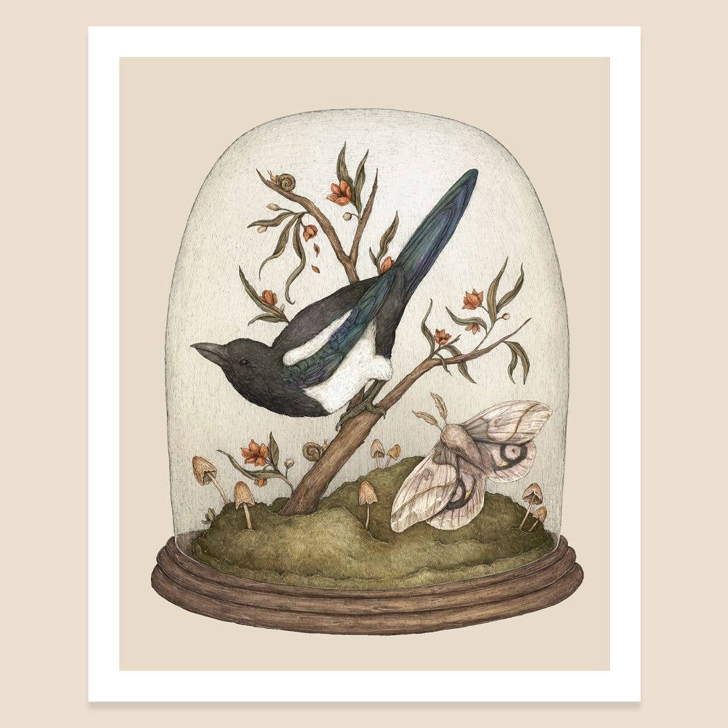 One for Sorrow Art Print by Jessica Roux