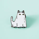 Ghost Cat Enamel Pin