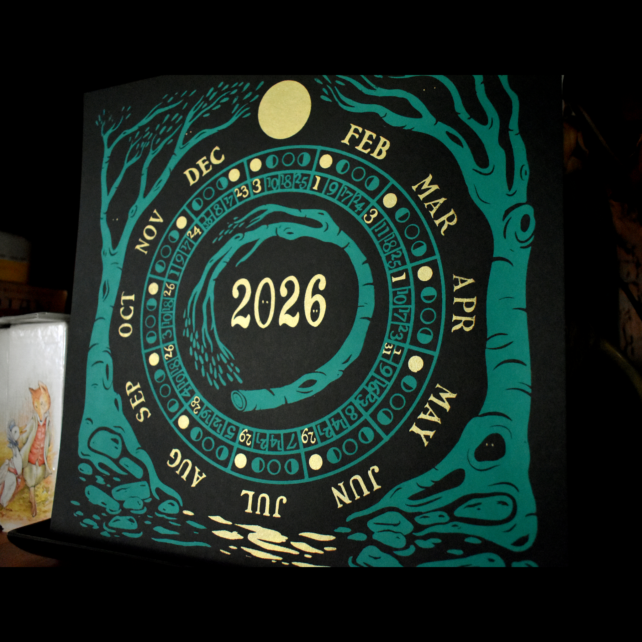2026 Moon Calendar Print