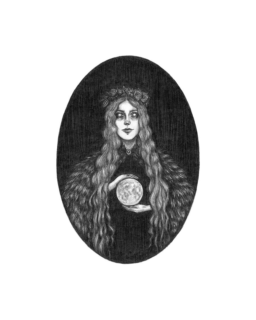 Moon Maiden Art Print by Caitlin McCarthy