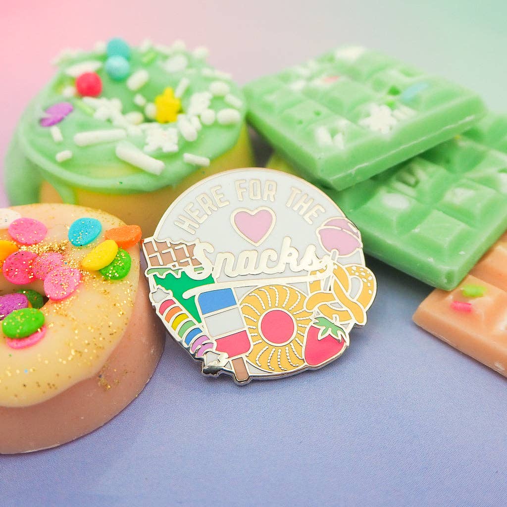 Here For The Snacks Pin