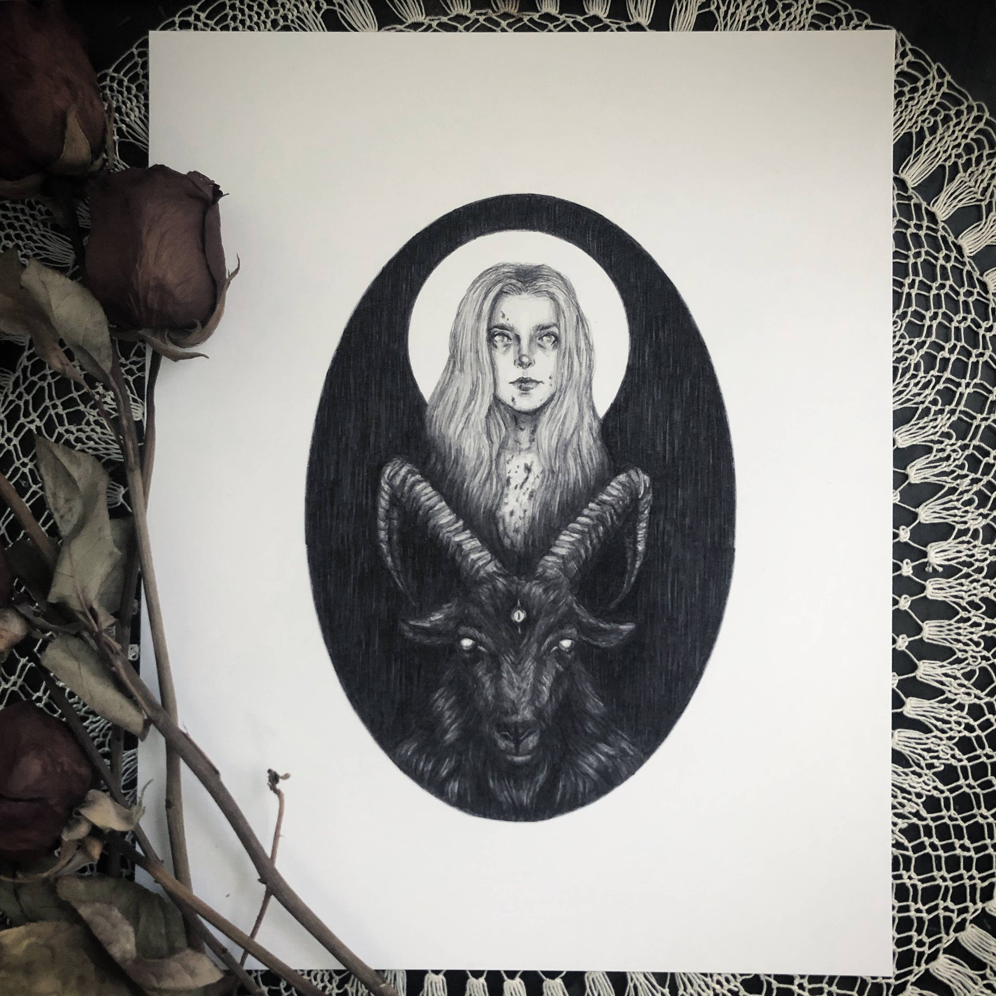 Black Phillip Art Print by Caitlin McCarthy