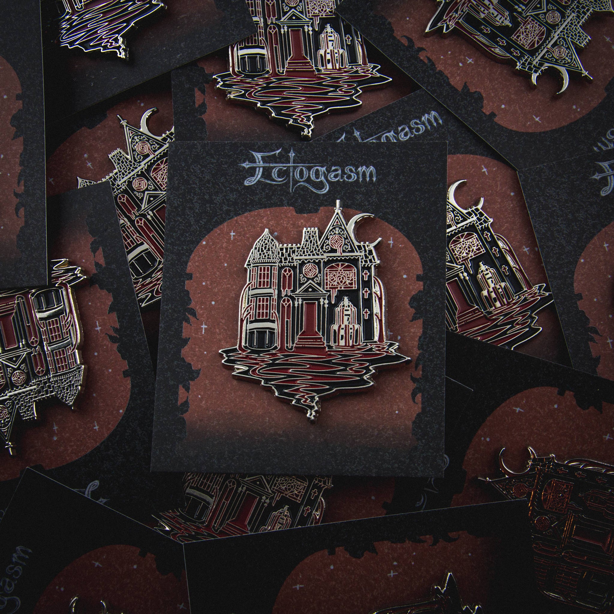 Bleeding Haunted Mansion Halloween Enamel Pin