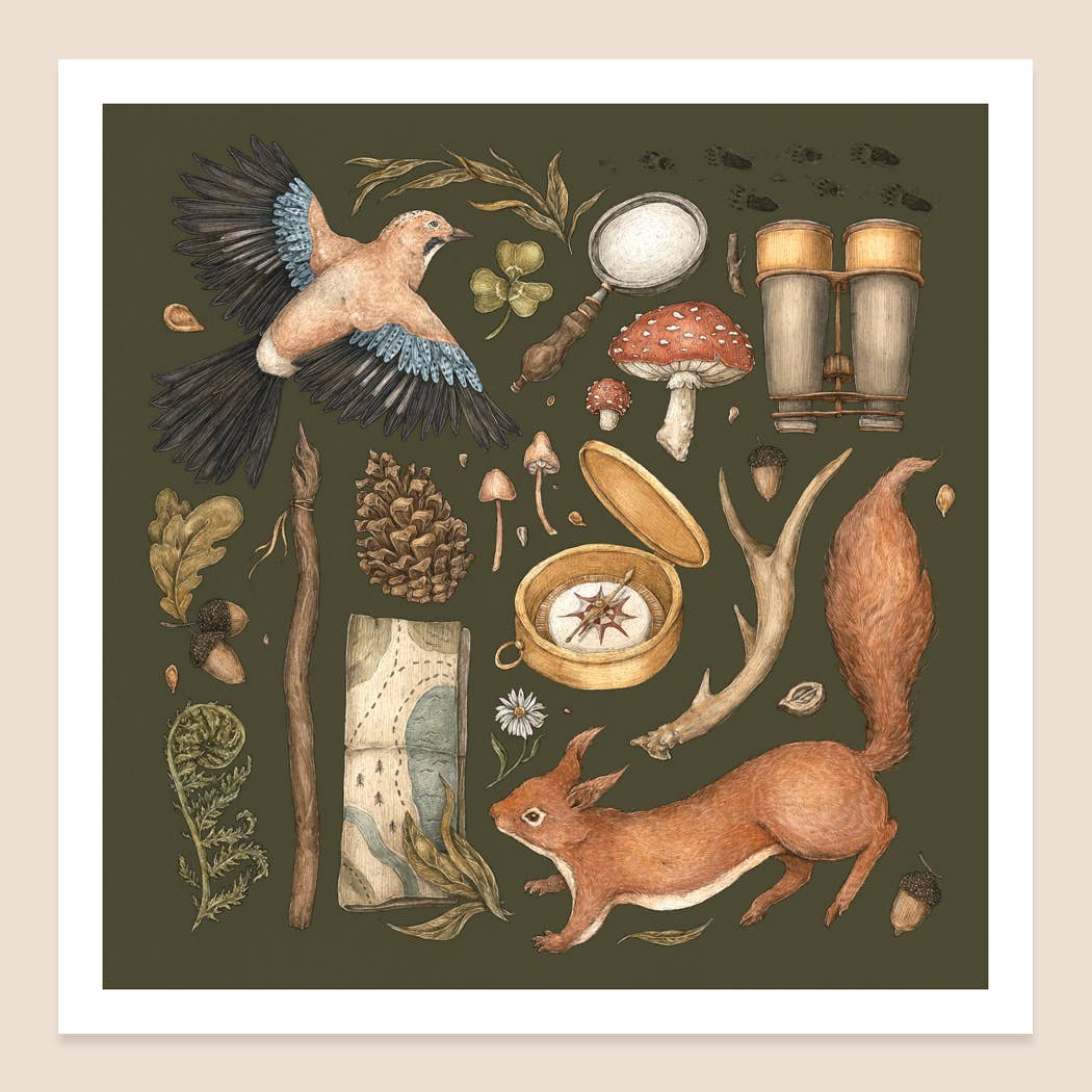 Walk in the Woods Art Print by Jessica Roux