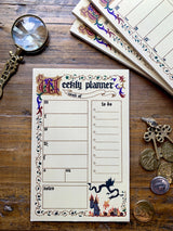 Medieval Weekly Planner Notepad by The Creeping Moon