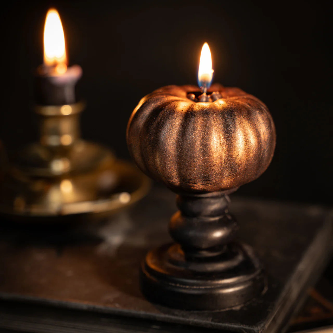 Bronze Pumpkin Candle by The Blackened Teeth