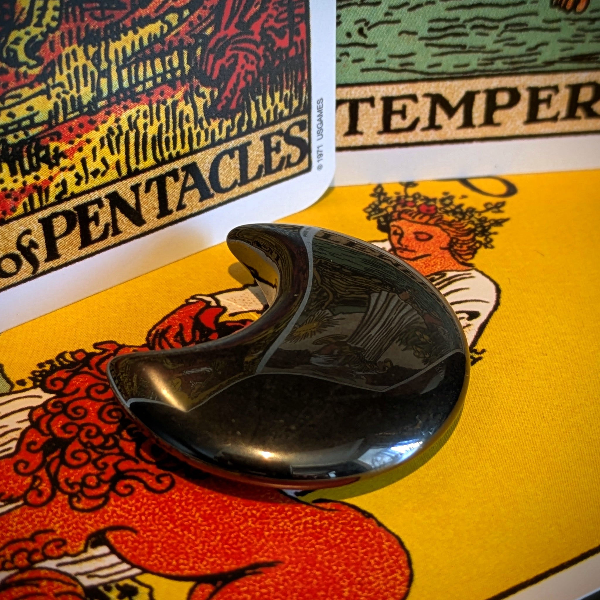 Hematite Crescent Moon