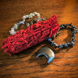Hematite Crescent Moon