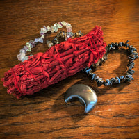 Hematite Crescent Moon